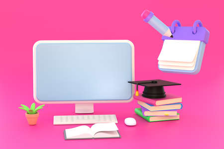 3D. readiness to study computer educational informationの写真素材