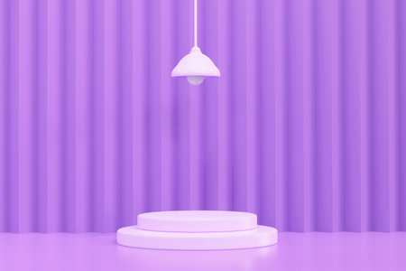 3D. Podium for displaying products and lighting.の写真素材