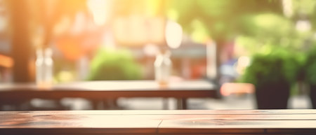 Springtime Serenity at the Coffee Shop. generative AI.の素材