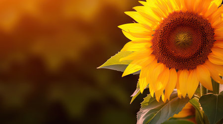 Captivating Sunflower Blossoming under the Sun. Generative AIの素材