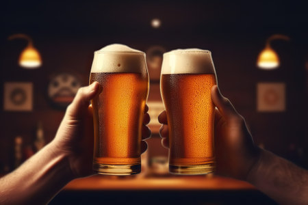 Cheers and Celebration Raise Your Glass to the Joy of Beer and Good Times. Generative AIの素材