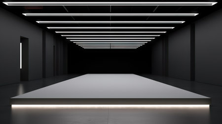 Versatile Exhibition Hall Stage Design, Product Display, Corporate Identity, and More. Generative AIの素材