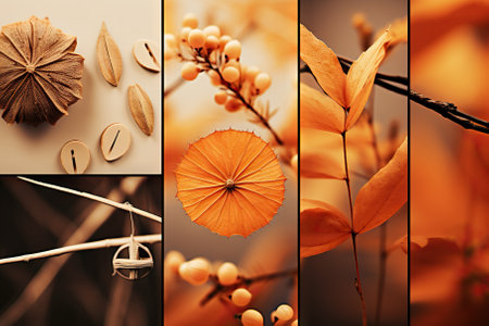 Immerse yourself in the beauty of autumn with this captivating collage wallpaper. It features a collection of gorgeous fall nature scenes that capture the essence of the season. From the rich, warm hues of the changing leaves to the serene landscapes bathed in autumnal light, this wallpaper exudes a cozy mood that will enhance any space.の素材