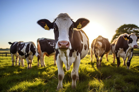 Capture the essence of rural tranquility with this captivating. A solitary cow, embodying grace and tranquility, graces the expanse of a serene farm. "Gentle Graze" presents a timeless moment where the gentle creature finds solace in the bucolic landscape.の素材