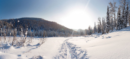 New year's trip to the mountain teethの写真素材