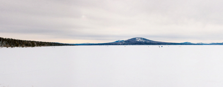 Day fishing on the lake Zyuratkulの写真素材
