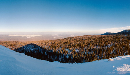 Panoramic view from the mountain Naked Sopkaの写真素材