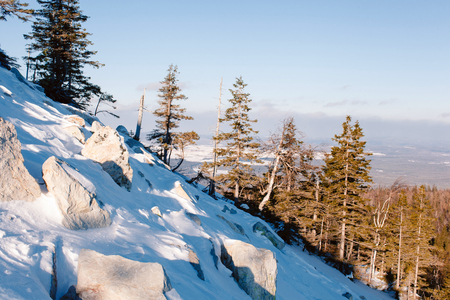 Panoramic view from the mountain Naked Sopkaの写真素材