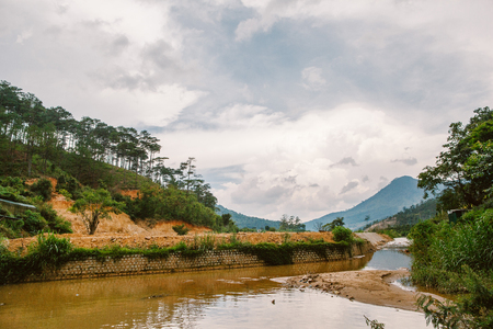 Park Prenn. Panoramic view. Vietnam. Dalatの写真素材