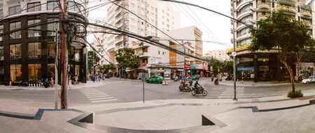 Crossroads of main streets. Vietnam. Nha chang. May 24, 2015のeditorial素材