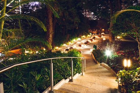 Park in the center of hong kongのeditorial素材