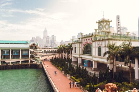 China Hong Kong 2016 December 31. Central Ferry Pier Link Buildingのeditorial素材