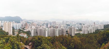 Panoramic view of the city. Point Lion Rock.のeditorial素材