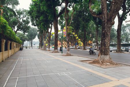 Asia. Vietnam Hanoi. January 03, 2017. On one of the central streets of Hanoi.のeditorial素材