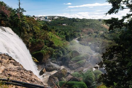 Tourist Attraction Elephant Waterfalls Dalat. Vietnam.の写真素材