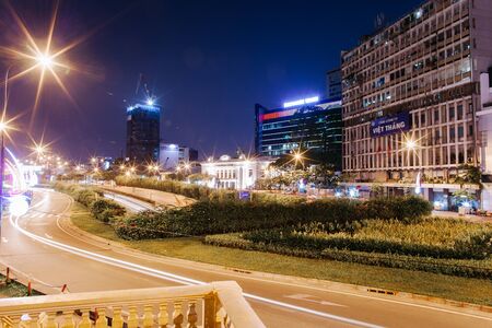 Ho Chi Minh City. Vietnam. January 9, 2017. View of the back of the Vietcombank.のeditorial素材