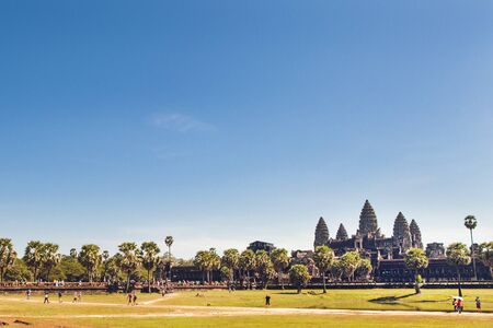 Siem Reap, Cambodia January 19, 2017. View of the temple complex of Angkor Wat.のeditorial素材