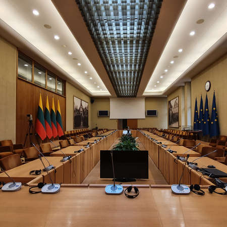 February 17, 2020 Meeting Hall of the Seimas of the Republic of Lithuania, Vilnius, Europeのeditorial素材