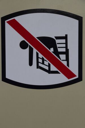 Prohibited sign - what is forbidden to do. Rustic backgroundの写真素材