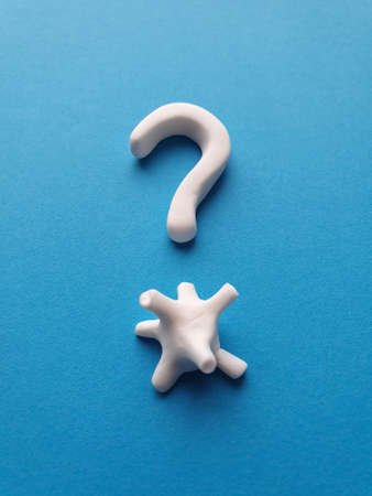 back to normal, back to school concept, blue backgroudsの写真素材