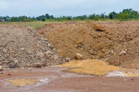 construction sand pileの写真素材