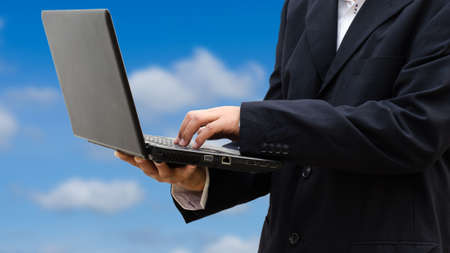 clouds in the blue skyの写真素材