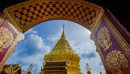 Wat Phra That Doi Suthep A sanctuary where many tourists.の写真素材