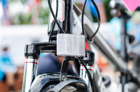 Bicycle headlight reflectors for safety.の写真素材
