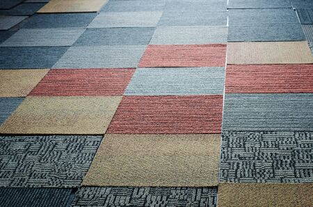 Multicolored carpet on the floor