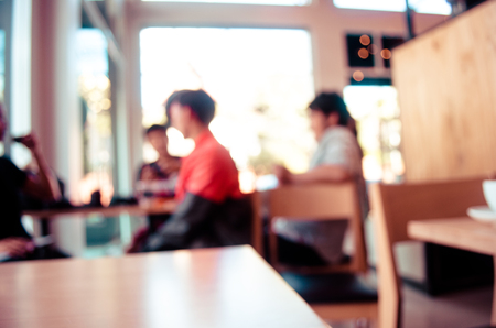Coffee Shop Blurred backgroundの写真素材