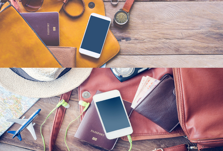 Travel Clothing accessories Apparel along for the tripの写真素材