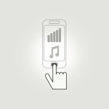 The use of mobile for entertainment.のイラスト素材