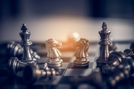Chess board - A competitive business idea to succeed.の写真素材