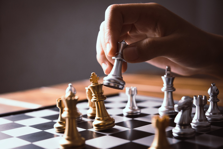 businessmen are using chess ideas - business planning ideasの写真素材