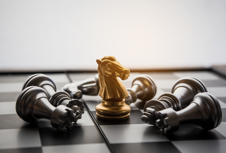 Chess Board - the only business fighting game with a single winner.の写真素材