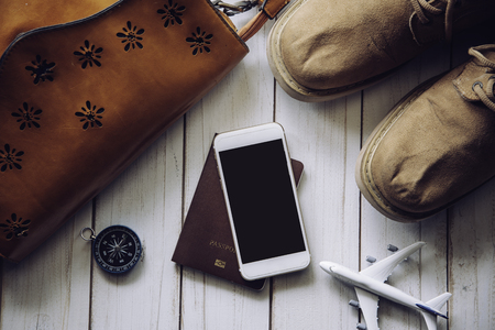 Travel Clothing accessories Apparel along for the tripの写真素材