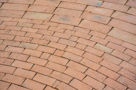 Old brown brick floor texture の写真素材