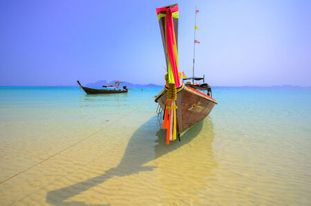 local south of Thailand boat in the crystal clear seaのeditorial素材