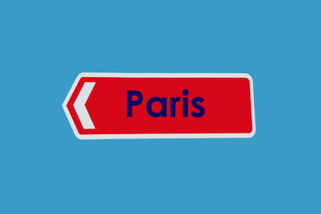 Paris Sign with French National Coloursの写真素材