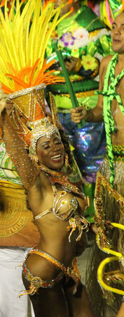 Entertainers performing at a carnaval in Rio, Brazil Date 02 Mar 2014 No model release available...
