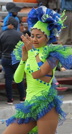 A dancer performing at a parade during a carnaval in Veracruz, Mexico 09 Feb 2016