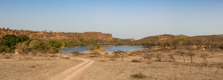Ranthambhore national park in Indian state of Rajasthanの写真素材