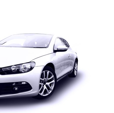 modern silver carのeditorial素材