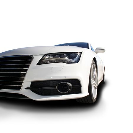 White Sports Car releasedのeditorial素材