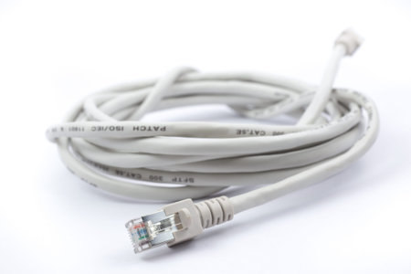 lan cable on white background