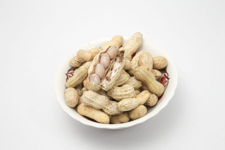 Boiled peanuts, Thai snack.