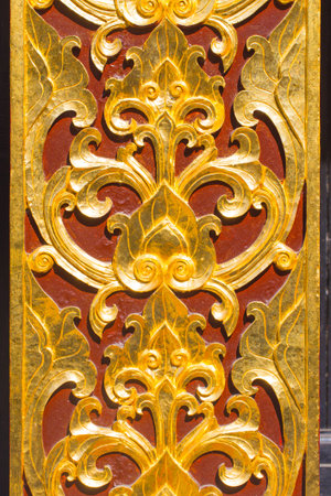 Thai style golden wood carved.