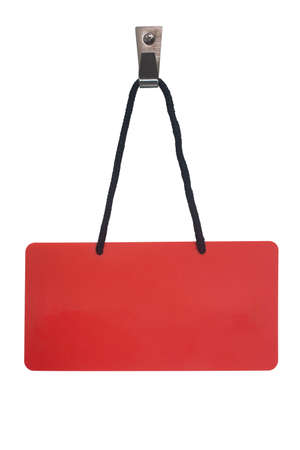 hanging sign label or bannerの写真素材