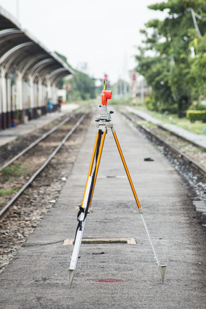 Optical Level Scope with Tripod for for construction siteの写真素材
