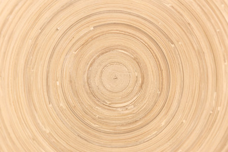 bamboo wood art circle shape for backgroundの写真素材